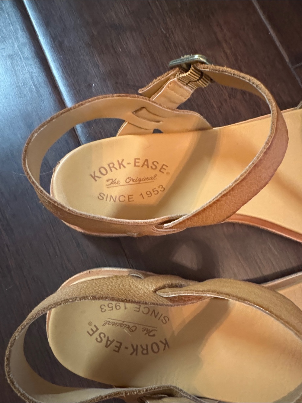 Kork-Ease Women's Tan Leather Slingback Sandals - Picture 4 of 4